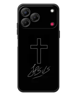 Чехол для ZTE Nubia V80 Design с картинкой «Графический крест Jesus»