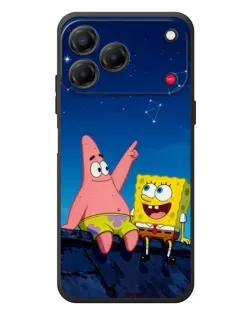 Чохол для ZTE Nubia V80 Design з картинкою «Губка Боб та Патрік вночі»