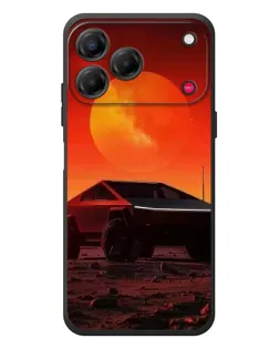 Чехол для ZTE Nubia V80 Design с картинкой «Cybertruck на Марсе»