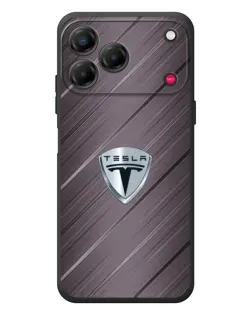 Чехол для ZTE Nubia V80 Design с картинкой «Металлическая текстура Tesla»