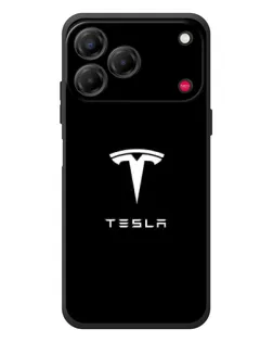 Чехол для ZTE Nubia V80 Design с картинкой «Tesla White Logo»