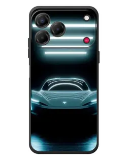 Чехол для ZTE Nubia V80 Design с картинкой «Tesla в неоне»