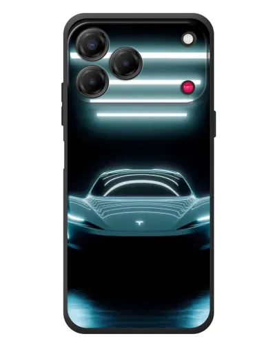 Чехол для ZTE Nubia V80 Design с картинкой «Tesla в неоне»
