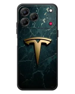 Чехол для ZTE Nubia V80 Design с картинкой «Мраморная Tesla Gold»