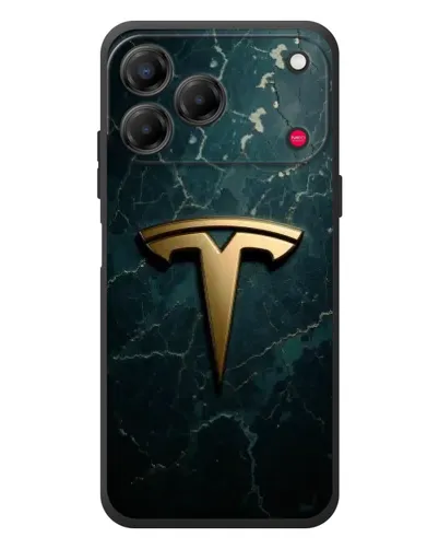 Чехол для ZTE Nubia V80 Design с картинкой «Мраморная Tesla Gold»