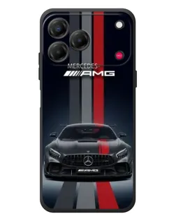 Чехол для ZTE Nubia V80 Design с картинкой «Mercedes — белый карбон»