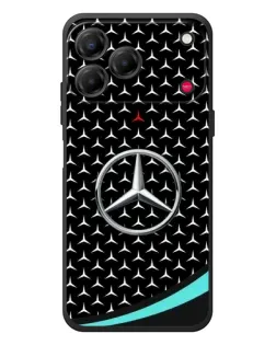 Чехол для ZTE Nubia V80 Design с картинкой «Mercedes — бирюзовый акцент»