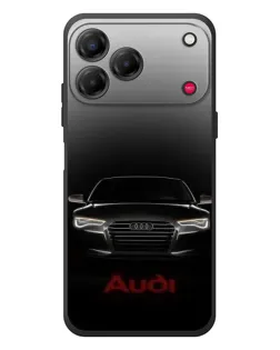 Чехол для ZTE Nubia V80 Design с картинкой «Audi — градиентный контур»