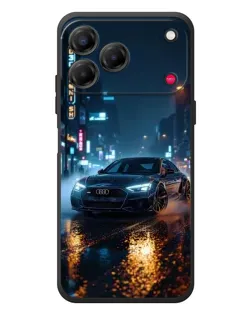 Чехол для ZTE Nubia V80 Design с картинкой «Ночной город и Audi»