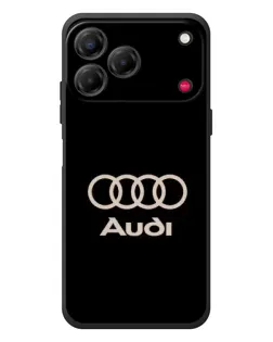 Чехол для ZTE Nubia V80 Design с картинкой «Audi — золотой логотип»