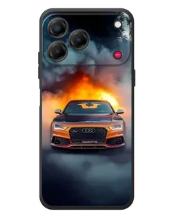 Чехол для ZTE Nubia V80 Design с картинкой «Audi в огненном дыму»