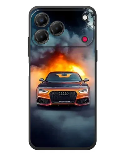 Чехол для ZTE Nubia V80 Design с картинкой «Audi в огненном дыму» Чехол для ZTE Nubia V80 Design с картинкой «Audi в огненном дыму»