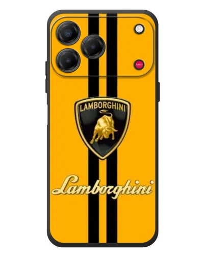 Чехол для ZTE Nubia V80 Design с картинкой «Lamborghini Stripe желтый»