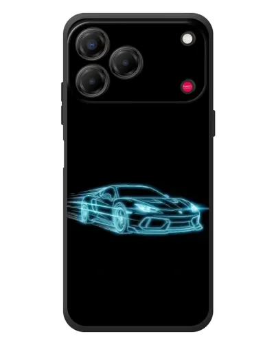 Чехол для ZTE Nubia V80 Design с картинкой «Неоновый контур Lamborghini»