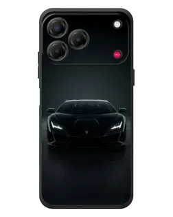 Чехол для ZTE Nubia V80 Design с картинкой «Черный Lamborghini Aventador»