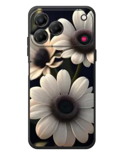 Чехол для ZTE Nubia V80 Design с картинкой «Белые маргаритки макро»