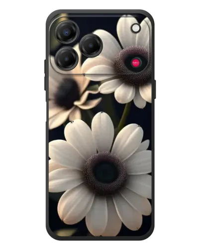 Чехол для ZTE Nubia V80 Design с картинкой «Белые маргаритки макро»