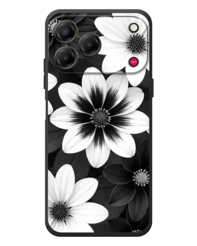 Чехол для ZTE Nubia V80 Design с картинкой «Монохромные астры»