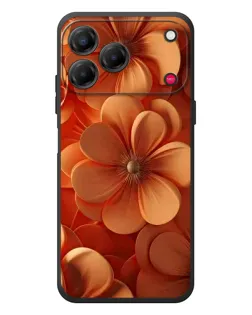 Чехол для ZTE Nubia V80 Design с картинкой «Оранжевый макро цветок»