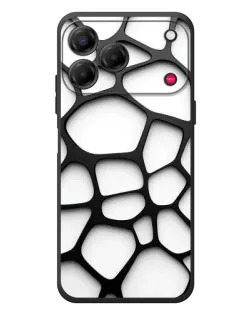Чохол для ZTE Nubia V80 Design з картинкою «Біла об'ємна сітка»
