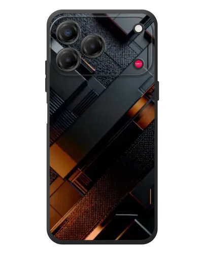 Чехол для ZTE Nubia V80 Design с картинкой «Черные геометрические блоки» Чехол для ZTE Nubia V80 Design с картинкой «Черные геометрические блоки»