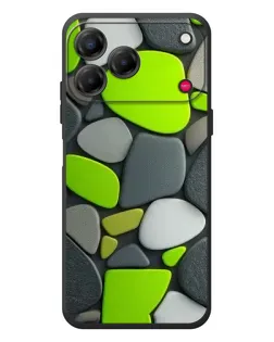 Чехол для ZTE Nubia V80 Design с картинкой «Яркая неоновая галька»