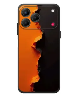 Чехол для ZTE Nubia V80 Design с картинкой «Оранжевый разлом»
