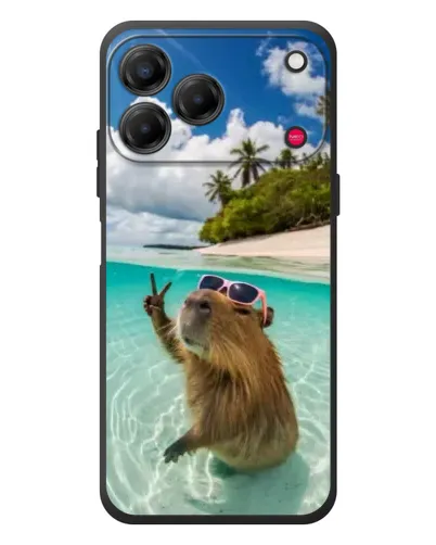 Чехол для ZTE Nubia V80 Design с картинкой «Капибара на море» Чехол для ZTE Nubia V80 Design с картинкой «Капибара на море»