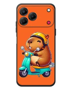 Чохол для ZTE Nubia V80 Design з картинкою «Капібара на скутері»