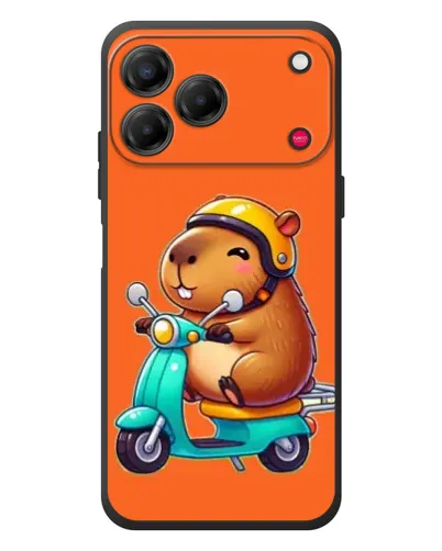 Чехол для ZTE Nubia V80 Design с картинкой «Капибара на скутере» Чехол для ZTE Nubia V80 Design с картинкой «Капибара на скутере»