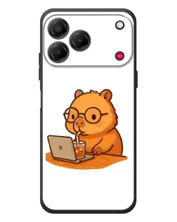 Чохол для ZTE Nubia V80 Design з картинкою «Капібара з ноутбуком»