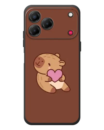 Чехол для ZTE Nubia V80 Design с картинкой «Капибара с сердцем» Чехол для ZTE Nubia V80 Design с картинкой «Капибара с сердцем»
