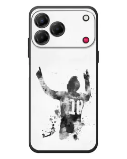 Чохол для ZTE Nubia V80 Design з картинкою «Чорно-білий силует Мессі»