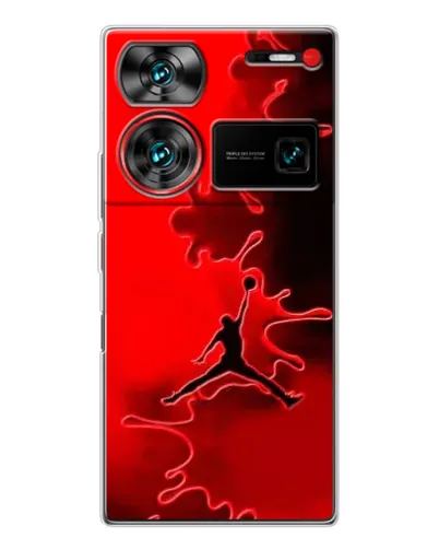 Чехол для ZTE Nubia Z60 Ultra с картинкой «Jordan Red Smoke» Чехол для ZTE Nubia Z60 Ultra с картинкой «Jordan Red Smoke»