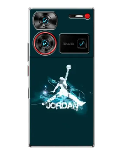 Чехол для ZTE Nubia Z60 Ultra с картинкой «Jordan Blue Fire» Чехол для ZTE Nubia Z60 Ultra с картинкой «Jordan Blue Fire»