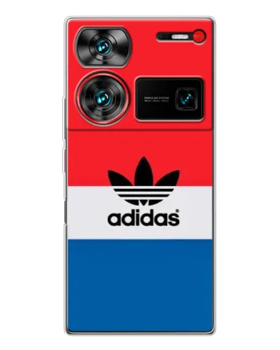Чехол для ZTE Nubia Z60 Ultra с картинкой «Ретро блоки Adidas» Чехол для ZTE Nubia Z60 Ultra с картинкой «Ретро блоки Adidas»
