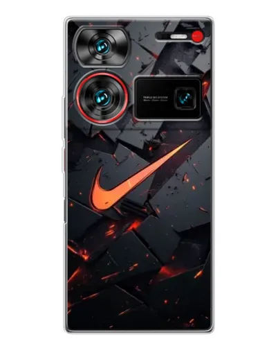 Чехол для ZTE Nubia Z60 Ultra с картинкой «Nike — эффект разломов» Чехол для ZTE Nubia Z60 Ultra с картинкой «Nike — эффект разломов»