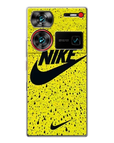 Чехол для ZTE Nubia Z60 Ultra с картинкой «Желтый текстурный Nike» Чехол для ZTE Nubia Z60 Ultra с картинкой «Желтый текстурный Nike»