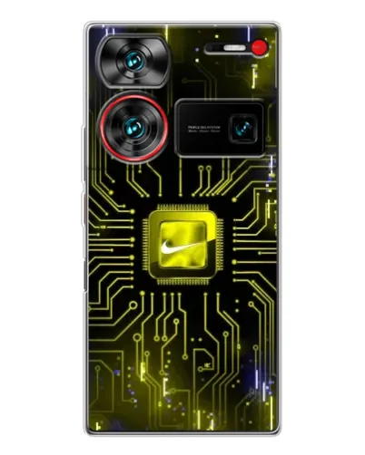Чехол для ZTE Nubia Z60 Ultra с картинкой «Nike — золотая искра» Чехол для ZTE Nubia Z60 Ultra с картинкой «Nike — золотая искра»