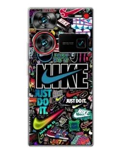Чехол для ZTE Nubia Z60 Ultra с картинкой «Яркий коллаж Nike»
