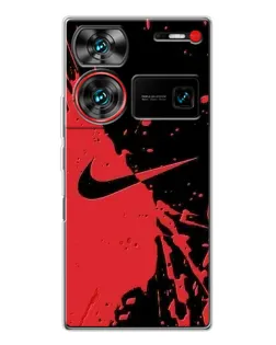 Чехол для ZTE Nubia Z60 Ultra с картинкой «Красные брызги Nike»