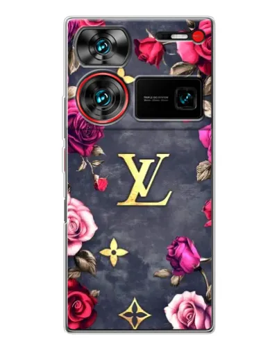 Чехол для ZTE Nubia Z60 Ultra с картинкой «Цветочный Louis Vuitton»