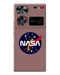 Чехол для ZTE Nubia Z60 Ultra с картинкой «NASA — ретро космос» Чехол для ZTE Nubia Z60 Ultra с картинкой «NASA — ретро космос»