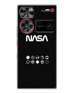 Чехол для ZTE Nubia Z60 Ultra с картинкой «NASA — технический принт» Чехол для ZTE Nubia Z60 Ultra с картинкой «NASA — технический принт»