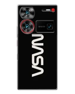 Чехол для ZTE Nubia Z60 Ultra с картинкой «NASA — вертикальный логотип» Чехол для ZTE Nubia Z60 Ultra с картинкой «NASA — вертикальный логотип»