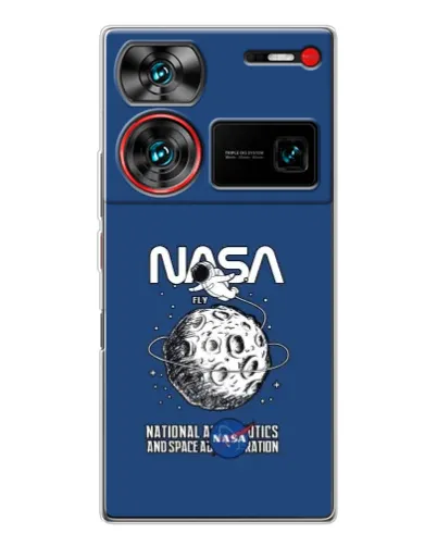 Чехол для ZTE Nubia Z60 Ultra с картинкой «NASA — лунная миссия» Чехол для ZTE Nubia Z60 Ultra с картинкой «NASA — лунная миссия»