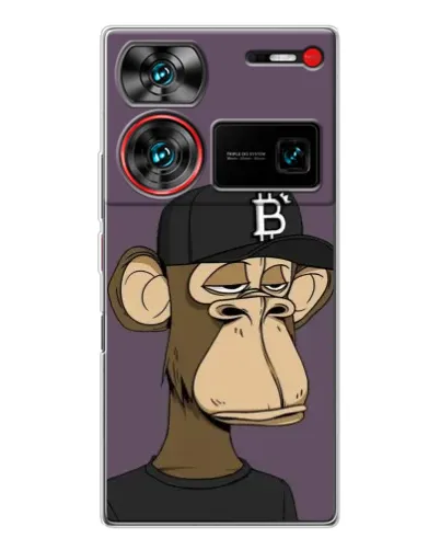 Чехол для ZTE Nubia Z60 Ultra с картинкой «Bored Ape в кепке»