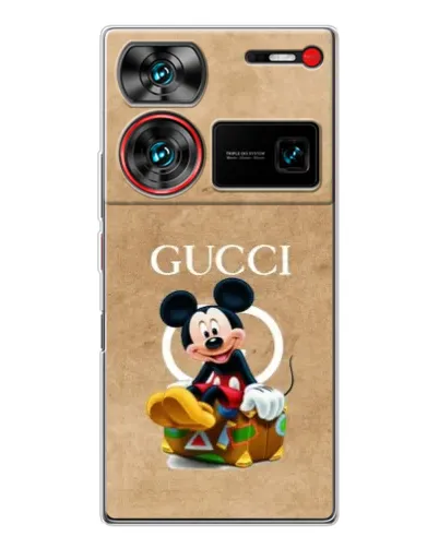Чехол для ZTE Nubia Z60 Ultra с картинкой «Микки Маус Gucci — крафт» Чехол для ZTE Nubia Z60 Ultra с картинкой «Микки Маус Gucci — крафт»