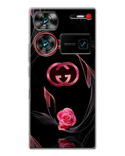 Чехол для ZTE Nubia Z60 Ultra с картинкой «Gucci — неоновая роза» Чехол для ZTE Nubia Z60 Ultra с картинкой «Gucci — неоновая роза»