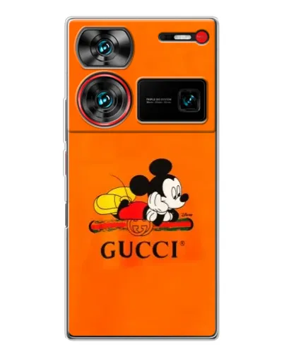Чехол для ZTE Nubia Z60 Ultra с картинкой «Микки Маус Gucci — оранж» Чехол для ZTE Nubia Z60 Ultra с картинкой «Микки Маус Gucci — оранж»